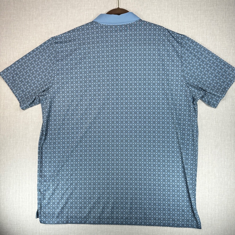 Callaway Golf Polo Mens XXL Blue Opti-Dri Geometric Medallion Short Sleeve Shirt - Picture 3 of 7
